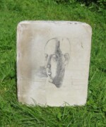 Lithographie-Stein Portrait H.Koch 15.2.1964