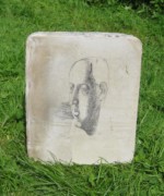 Lithographie-Stein Portrait H.Koch 15.2.1964