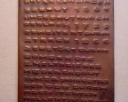 Kupfer-Modell für eine Bronze-Tafel für´s Palais unter den Linden 1970 - FG AB.