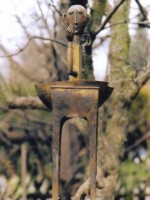 Leuchterfigur mit Hamster 1966 FG WR.