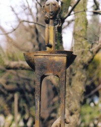 Leuchterfigur mit Hamster 1966 FG WR.