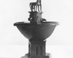 Wachs-Modell für einen Brunnen