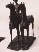 Plastik Reiter mit zwei Pferden - FG unbkt.