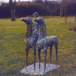 Reiter mit 2 Pferden - FG unbkt.