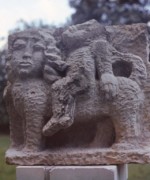 Figur der Sandsteingruppe Januscz Korczak - vor 1975 - FG LH.