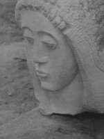 Sandstein-Kopf 1960er - FG unbkt.