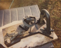 Wachsfigur Türgriff mit Schließblech - PolB. LH.