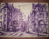 Stadtansicht Halle-Saale 1960 - etwa A3