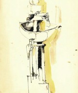 Brunnen-Entwurf, Tusche - 201_undatiert - 32 x 24cm