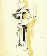 Brunnen-Entwurf, Tusche - 201_undatiert - 32 x 24cm